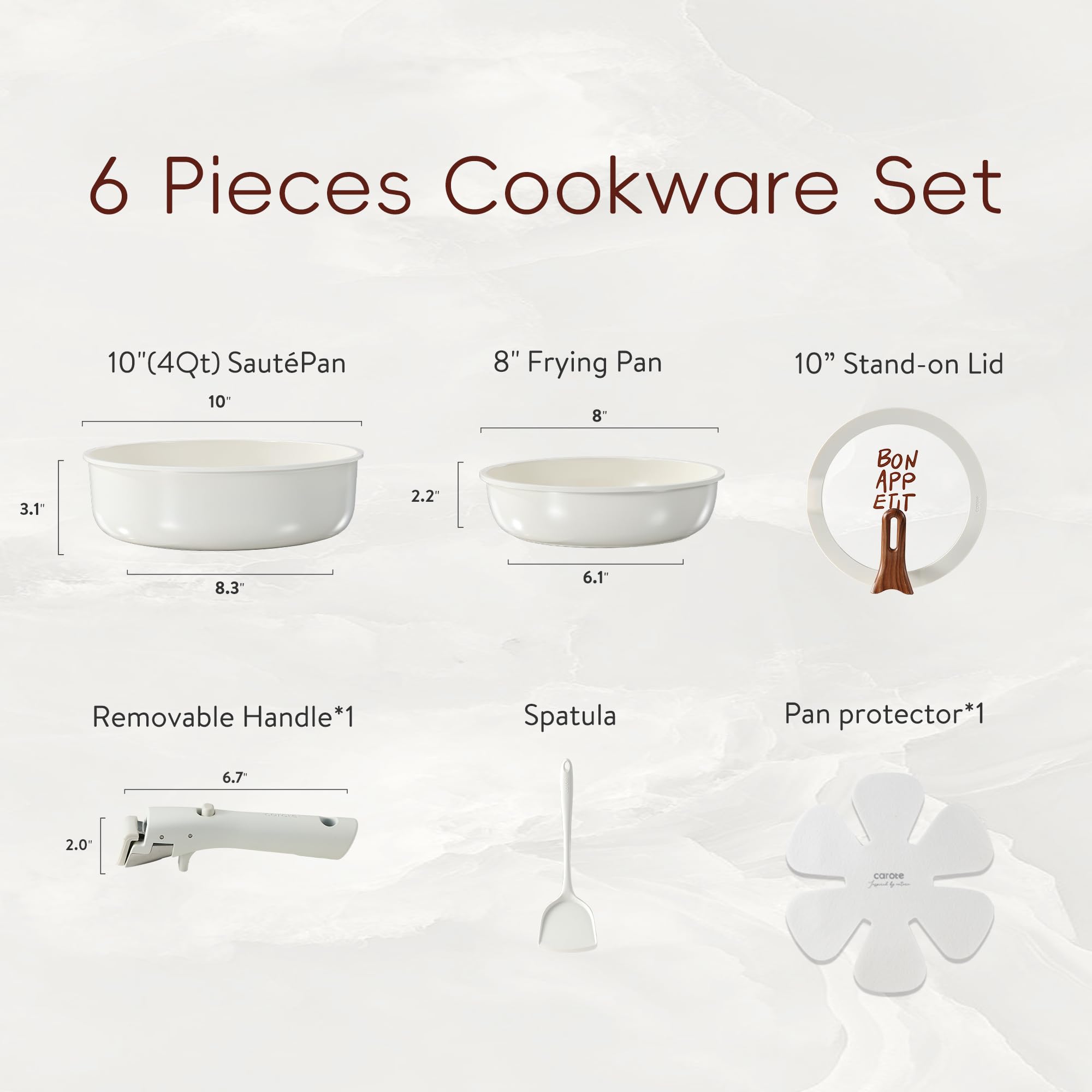 Carote 8-inch frying pan for quick searing with minimal oil