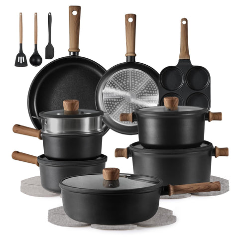 CAROTE 8.5-inch fry pan with durable nonstick coating for easy food release.