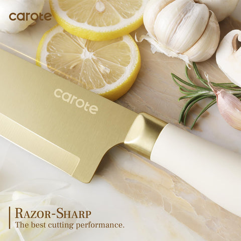 CAROTE 8in bread knife with serrated blade for clean, even slicing