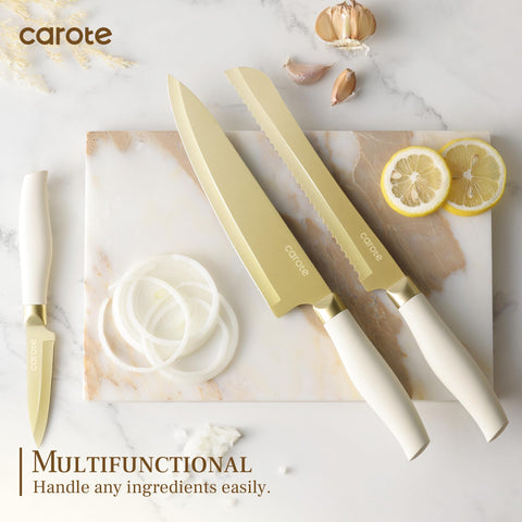 CAROTE 8in slicing knife ready for precise meat and vegetable cuts