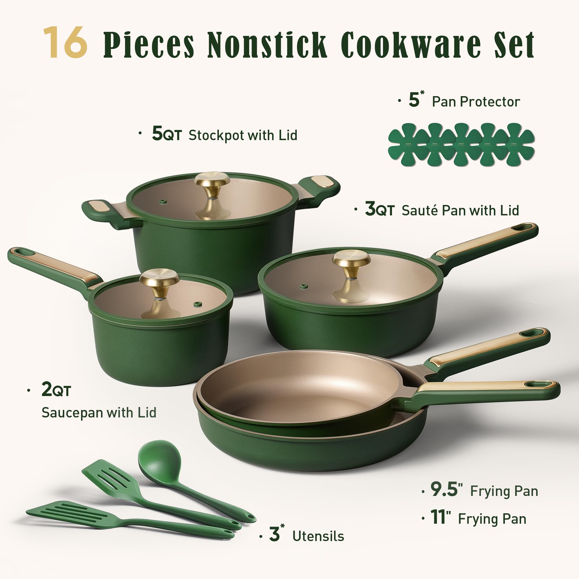 CAROTE 9-5-inch fry pan nonstick ideal for quick sauté.