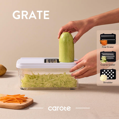 CAROTE blade lock secures blades during switching for safer use.
