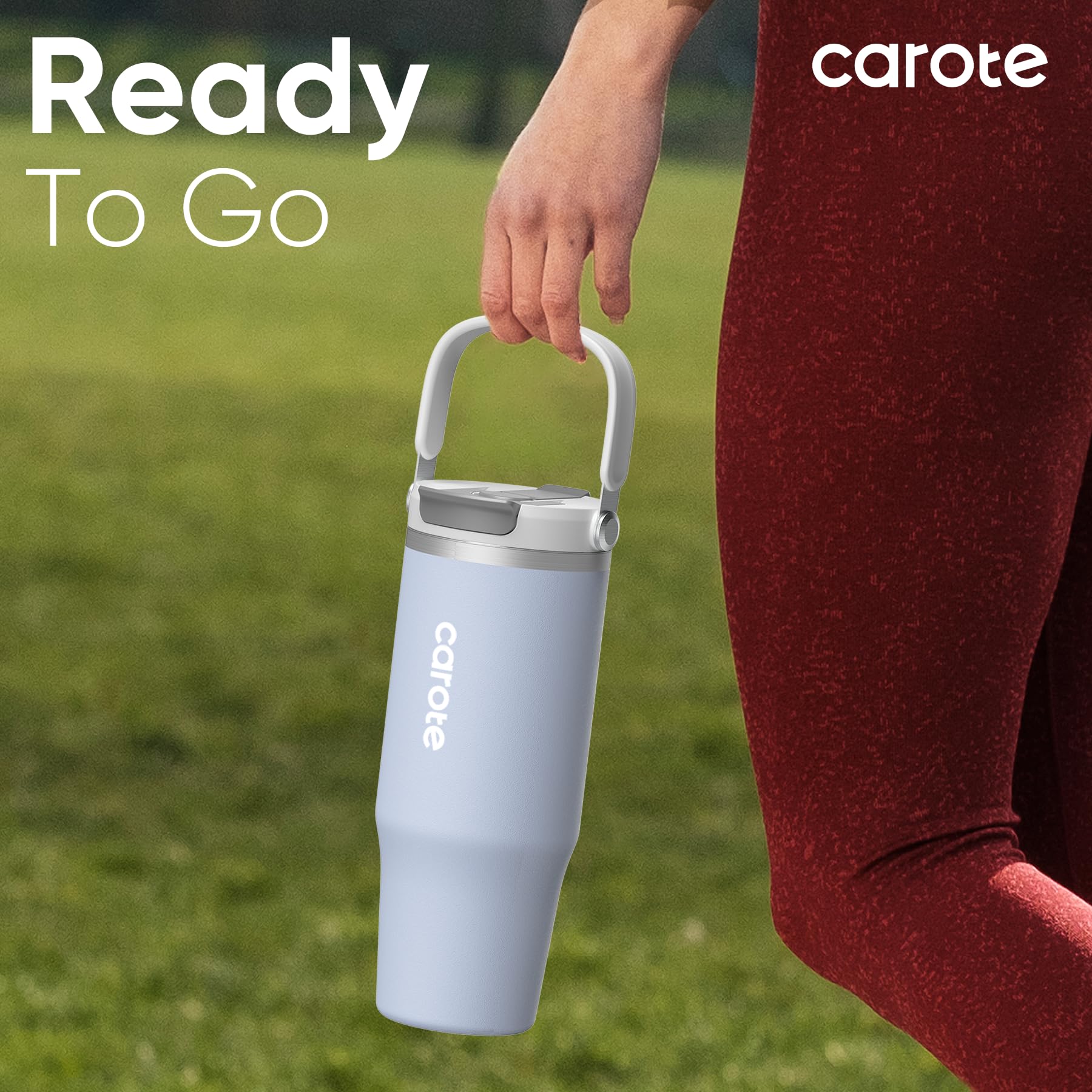 CAROTE blue leakproof seal ensures mess-free bags on the go