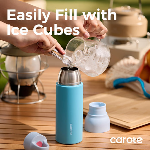 CAROTE bottle-carry-handle-one-handed-use supports effortless sipping on the move.