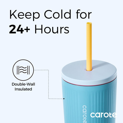 CAROTE bottle-insulated-double-wall shows long-lasting temperature retention.