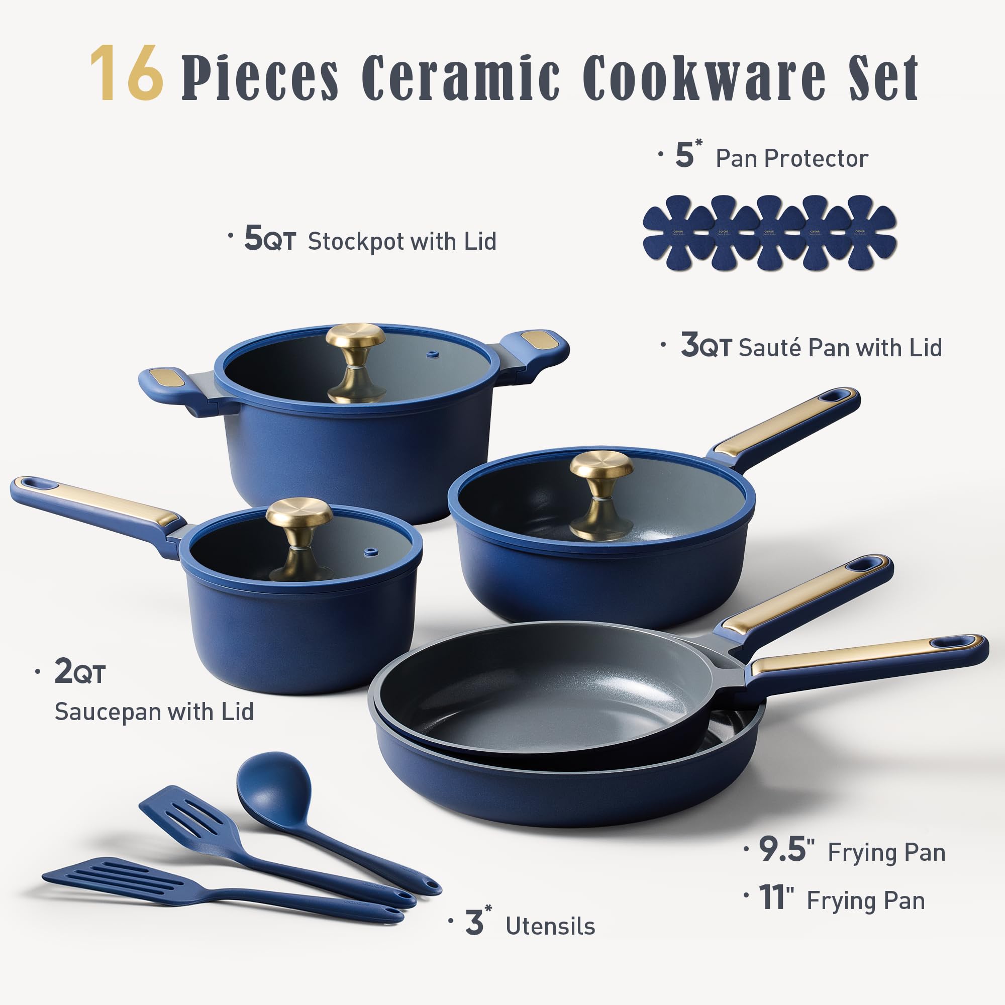CAROTE ceramic 11-inch fry pan offering even heat and simple wipe-clean versatility.