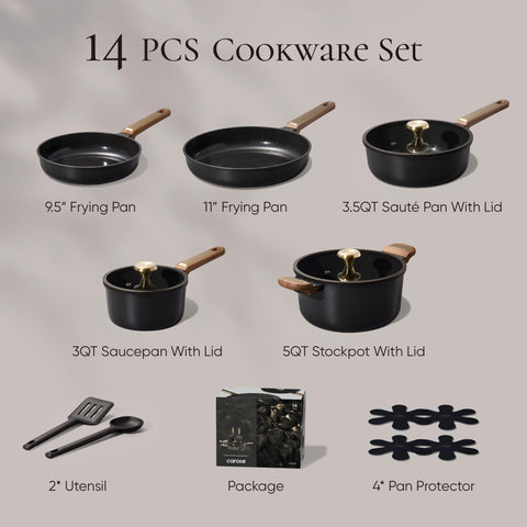 CAROTE eleven inch fry pan with easy release nonstick coating