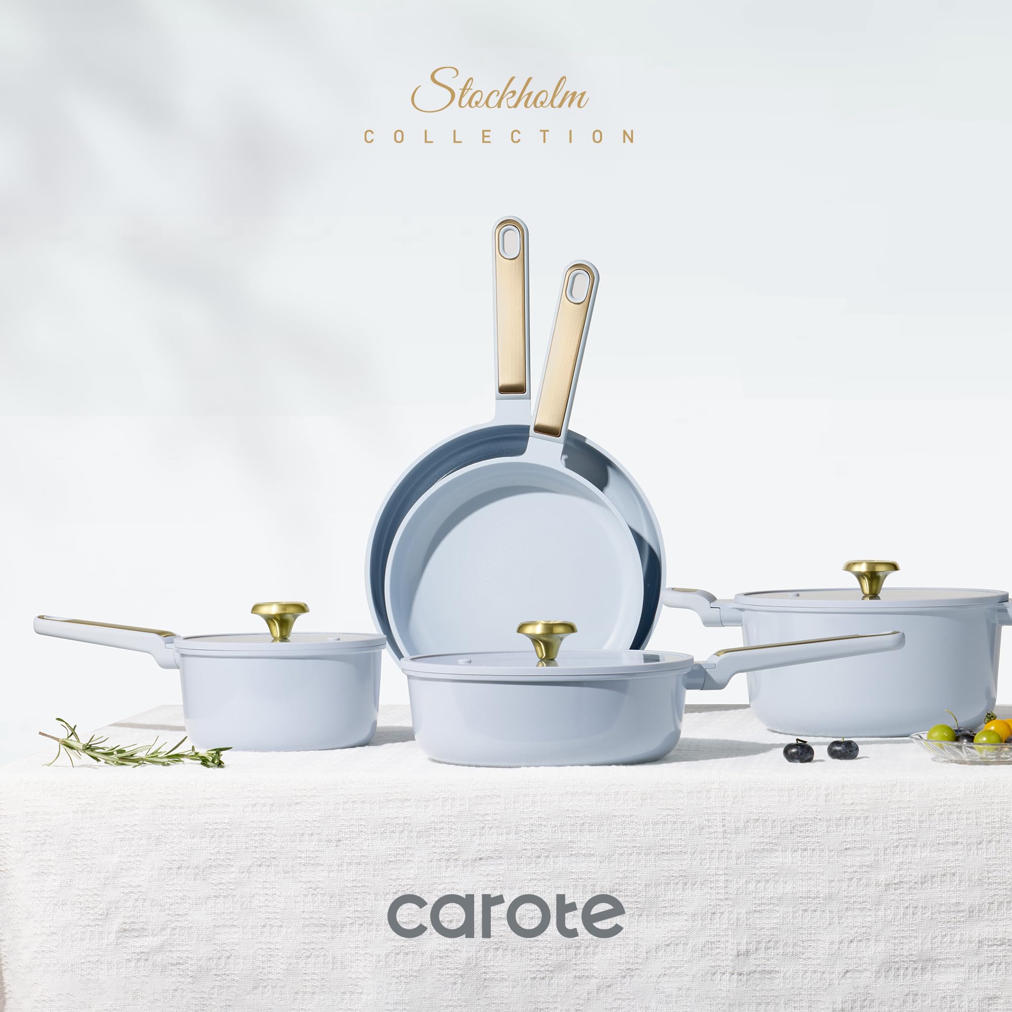 CAROTE accessories image with ladle, spatula, and pan protectors