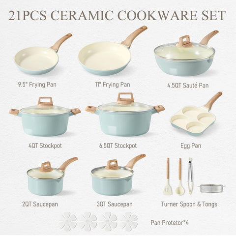 Close-up of CAROTE ceramic nonstick coating for easy release and cleanup.