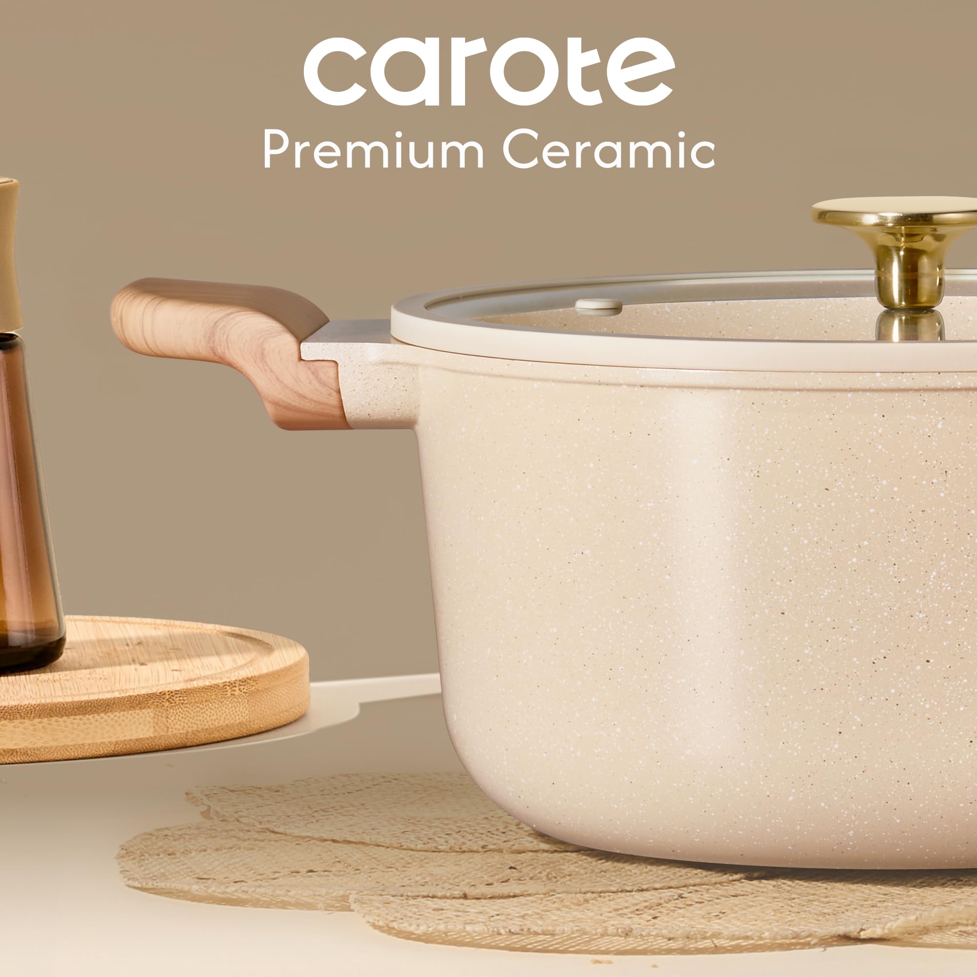 CAROTE ceramic nonstick coating delivers smooth release and durability