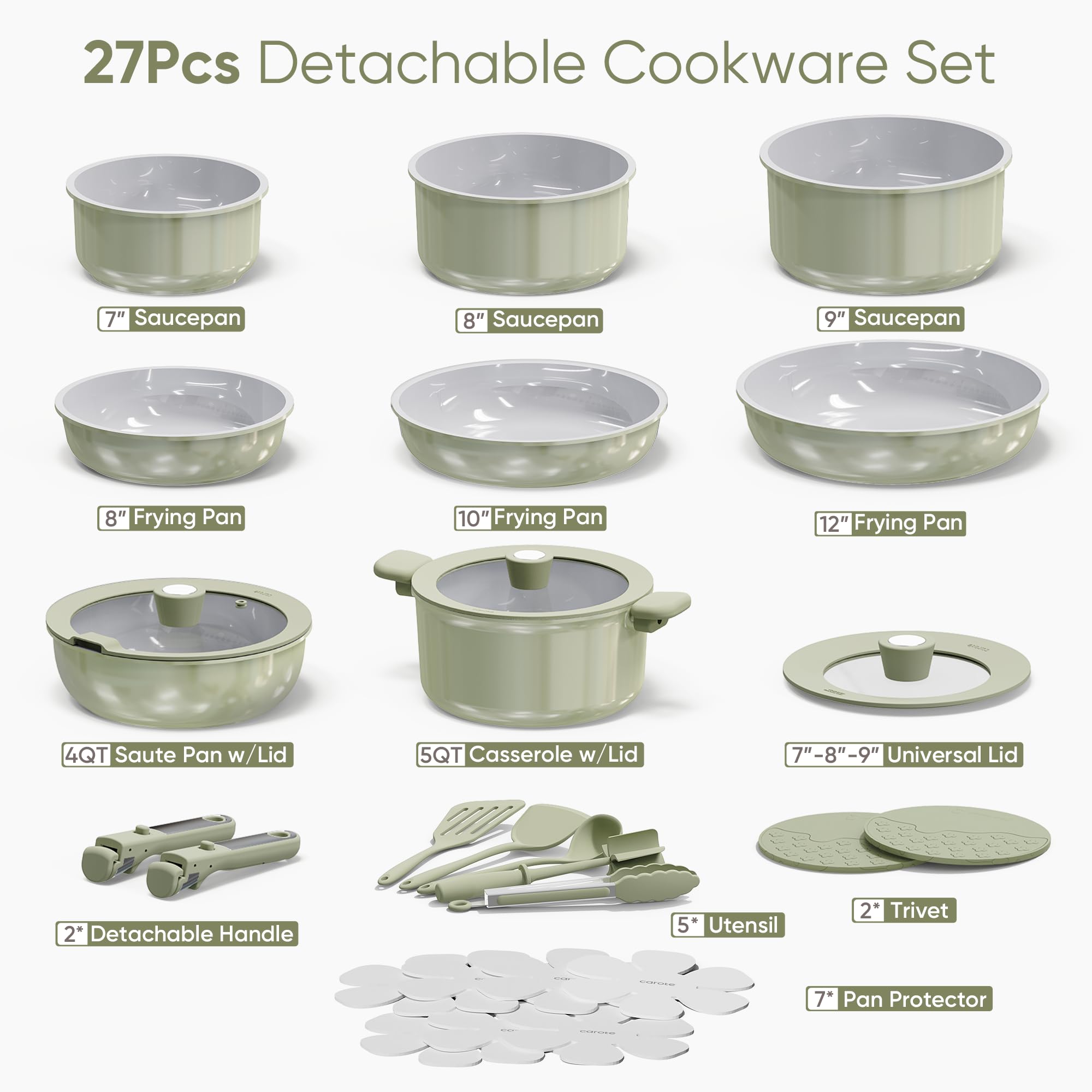CAROTE ceramic nonstick coating demonstrates easy food release.
