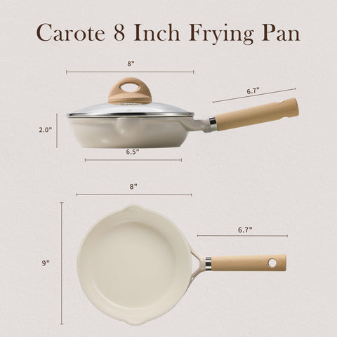 CAROTE ceramic nonstick coating close-up showing smooth surface for easy release