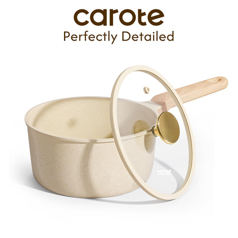 CAROTE ceramic nonstick coating promotes easy release and minimal oil.