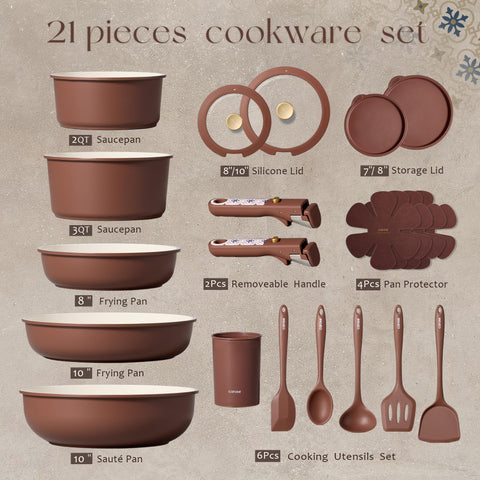 CAROTE ceramic nonstick surface close-up demonstrating smooth, easy-release coating for cooking