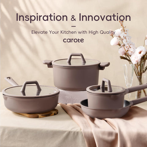Ergonomic CAROTE pieces ready for cooking and serving