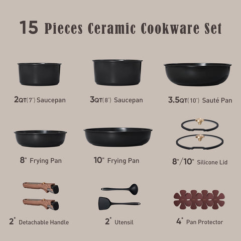 CAROTE detachable-handles assembly demonstrates space-saving design for compact storage.