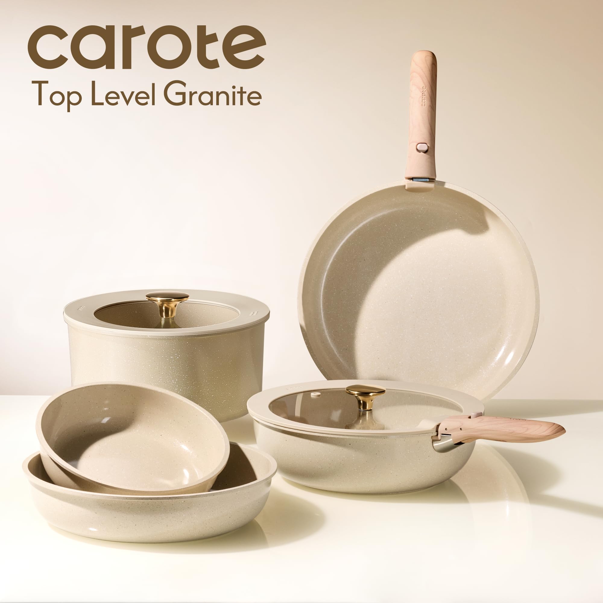 CAROTE detachable handles for compact storage and easy transfer.