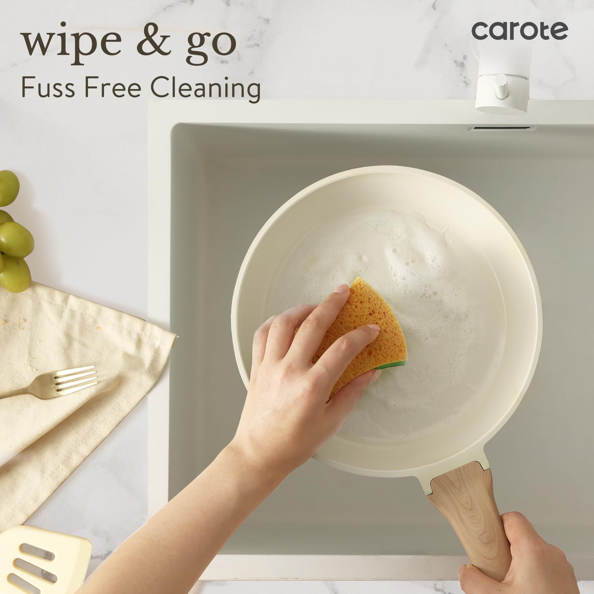 CAROTE die-cast aluminum construction emphasizes durability for frequent use.