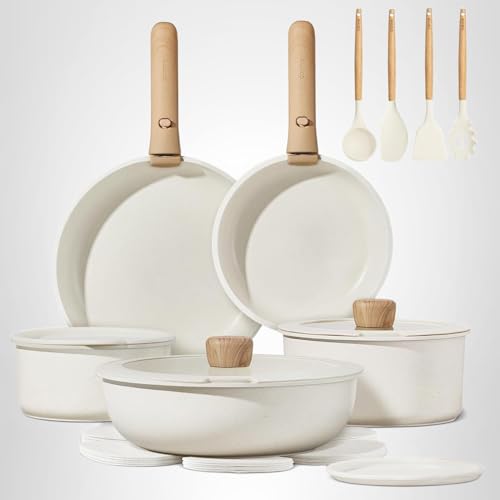 CAROTE dishwasher-safe and fridge-safe cookware simplifies post-cook storage.