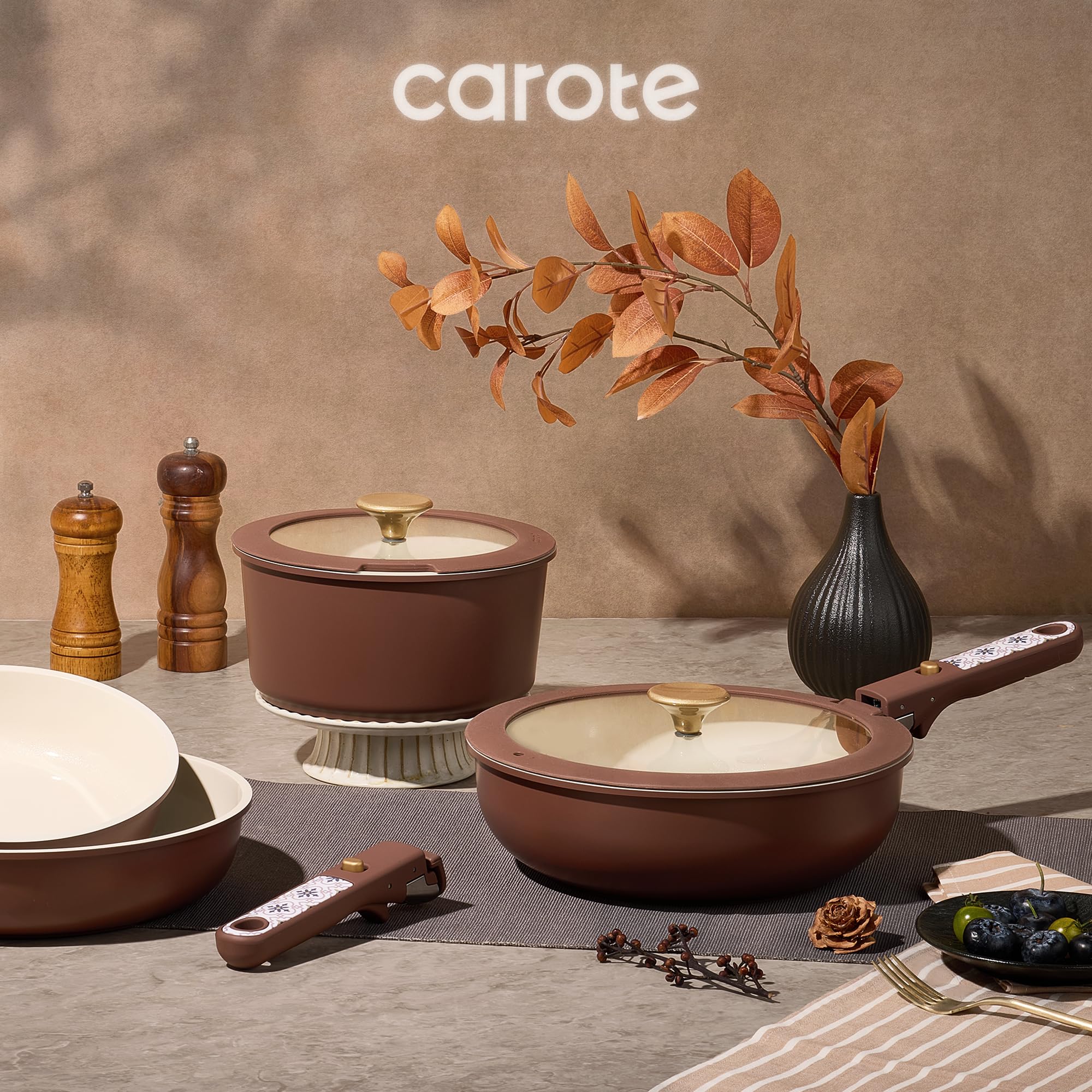 CAROTE dishwasher and oven-safe cookware ideal for simple cleaning and versatile cooking