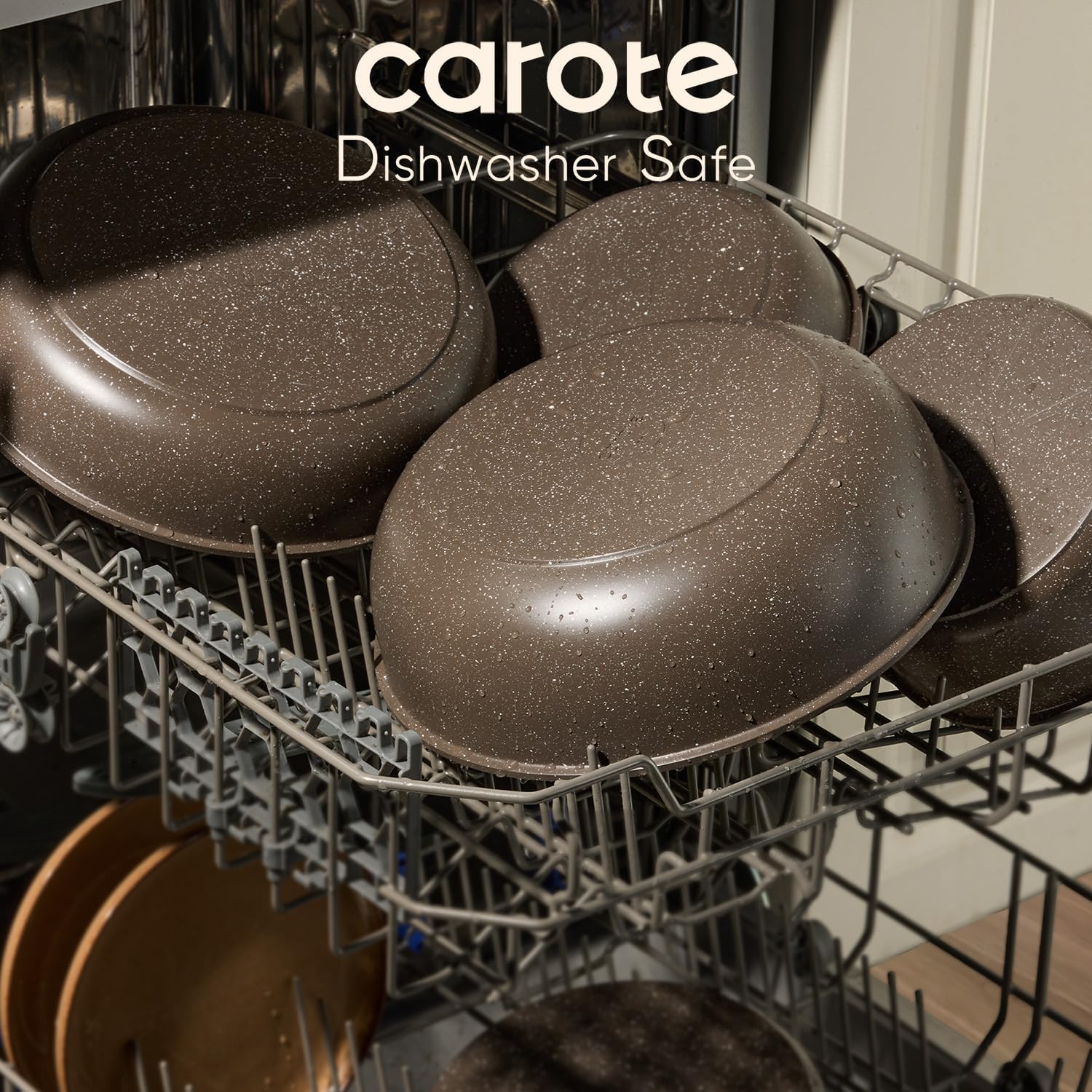 CAROTE reinforced coating allows quick dishwasher cleaning after meals