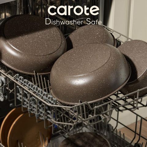 CAROTE reinforced coating allows quick dishwasher cleaning after meals