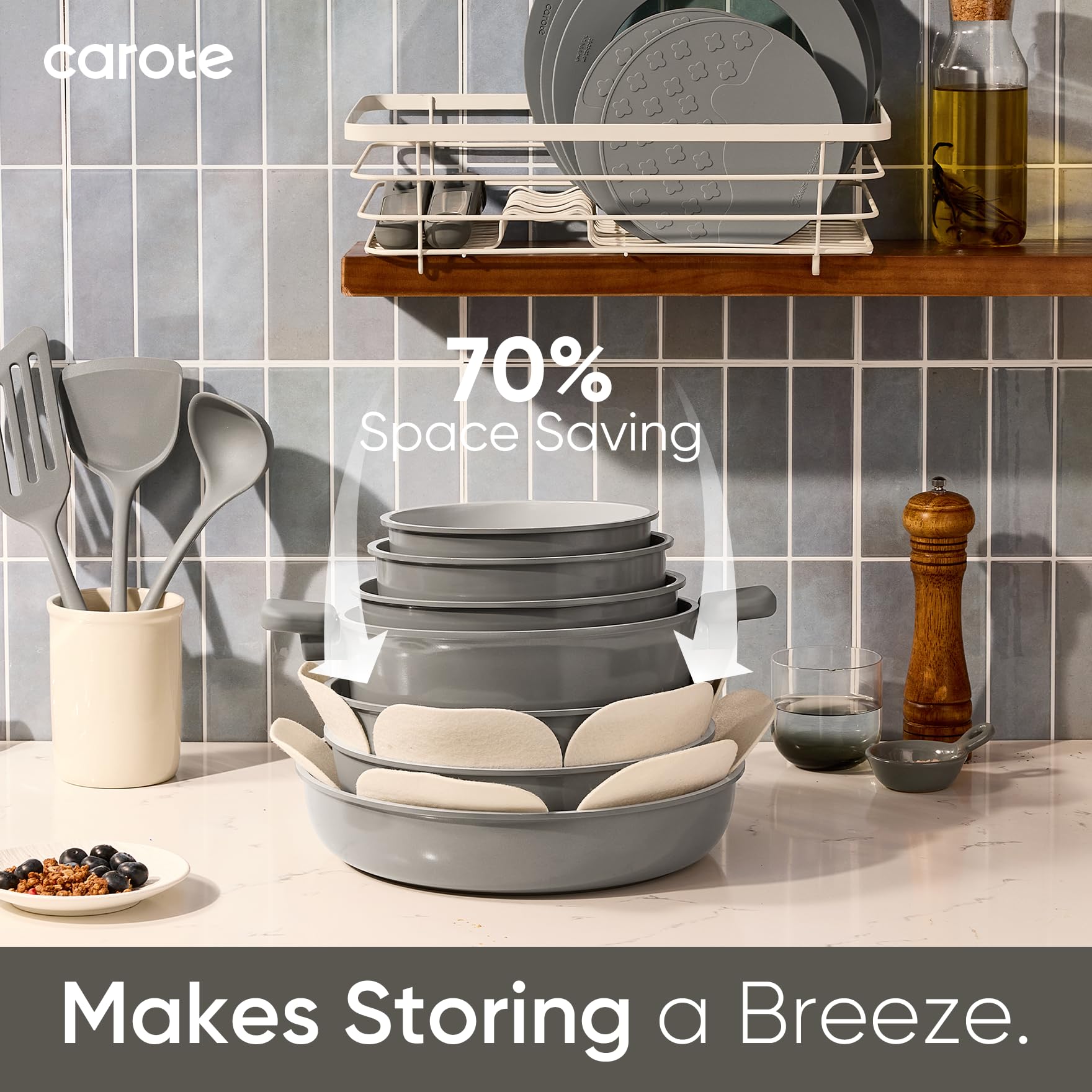 CAROTE dishwasher-safe and oven-safe design for convenient cleanup and versatile cooking options.