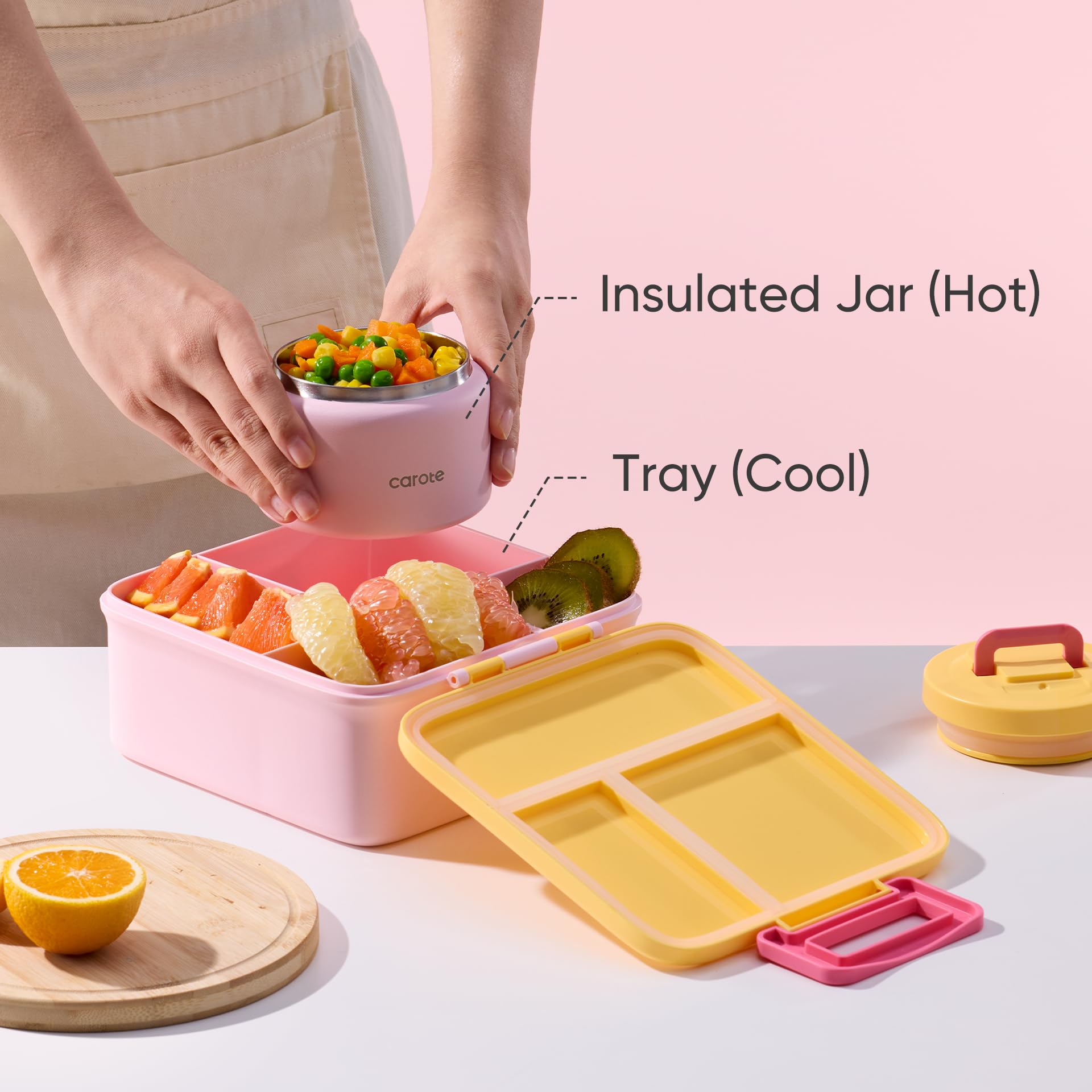 CAROTE Removable dividers creating flexible meal sections