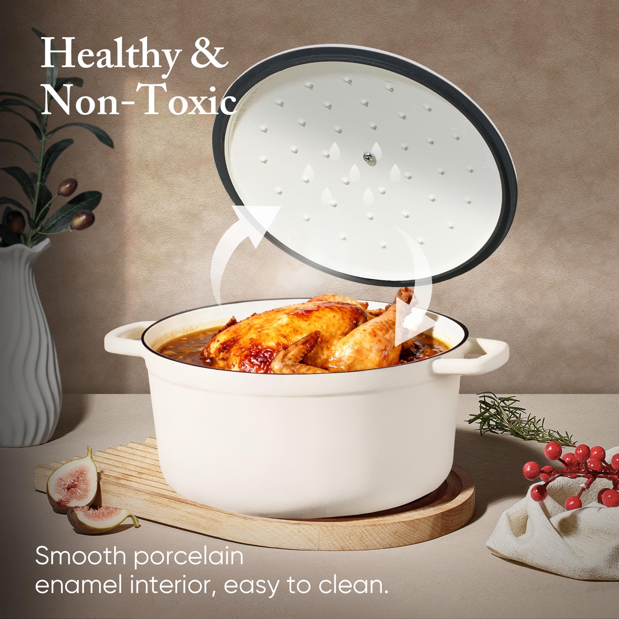 CAROTE condensation lid design helps retain flavors during cooking
