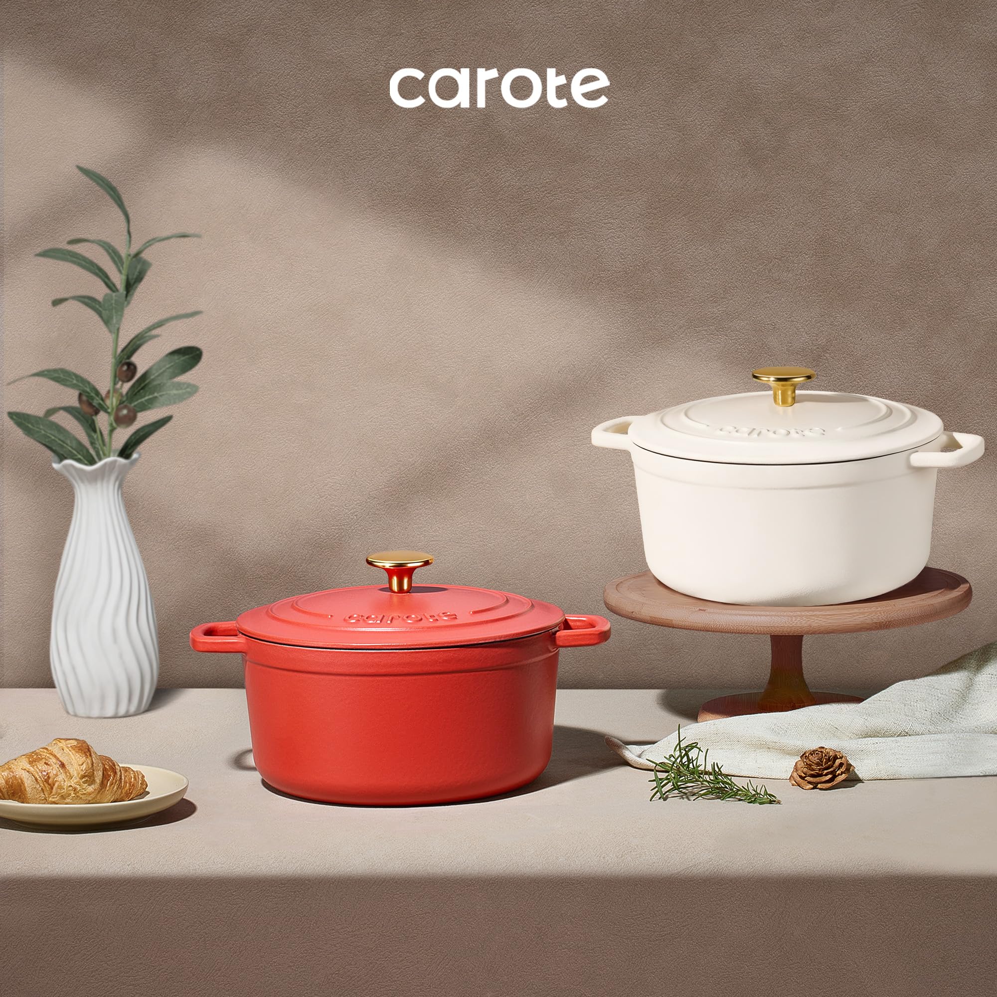 CAROTE easy-clean porcelain surface reduces scrubbing after meals
