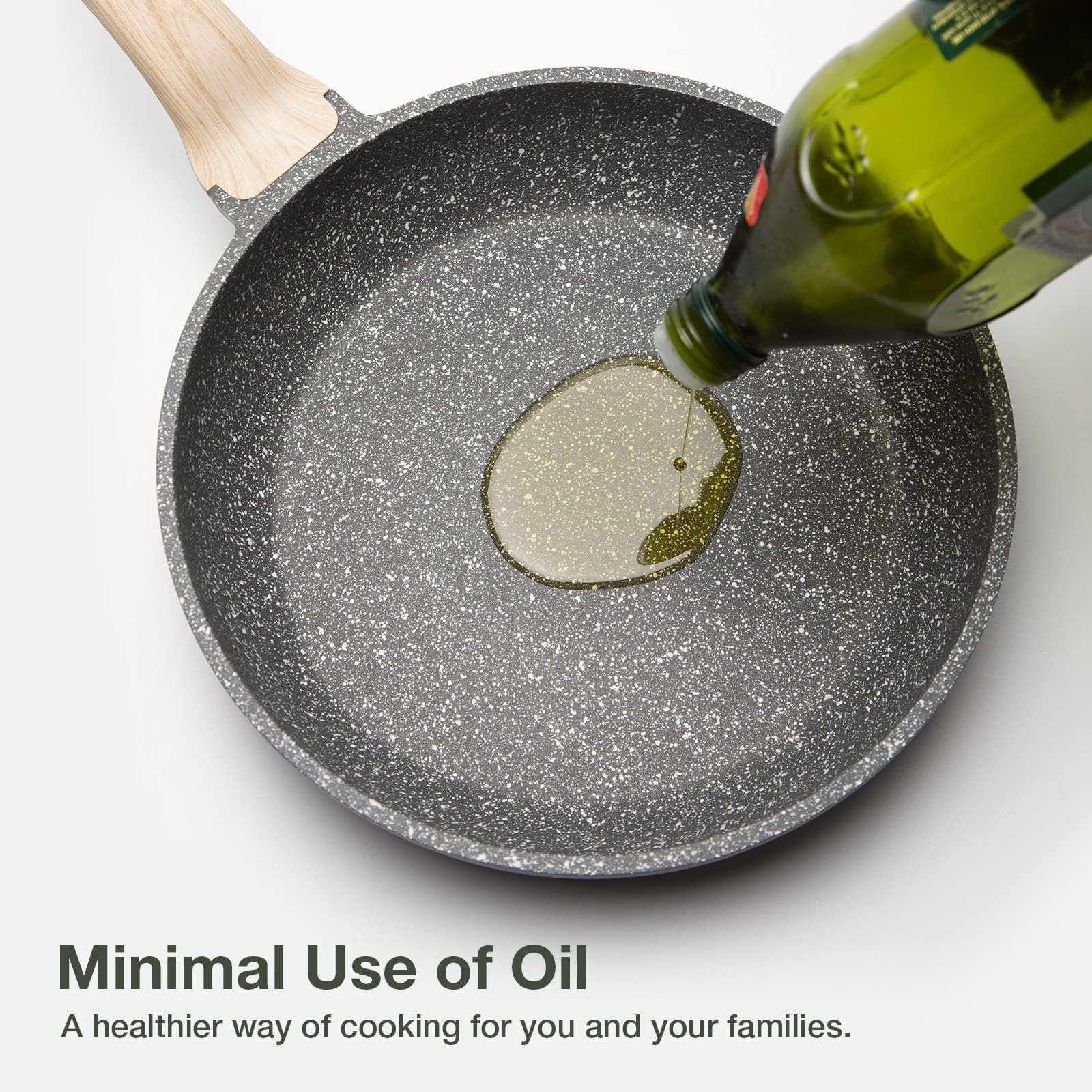 CAROTE easy-clean pan makes after-cooking cleanup quick.