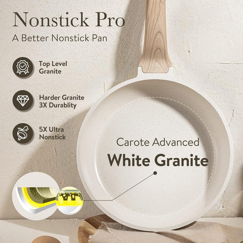 CAROTE eco-friendly granite coating reduces sticking and cleanup time