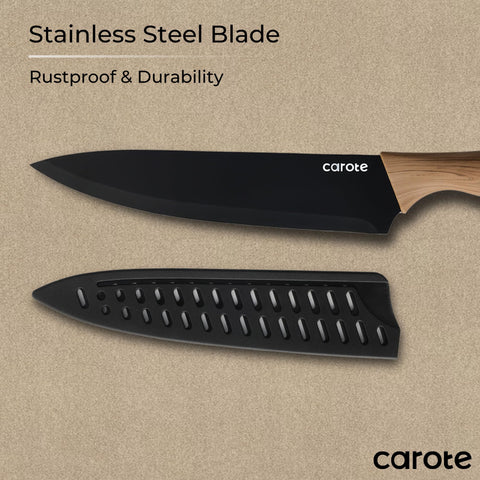 CAROTE ergonomic non-slip handle offers comfortable control, even when hands are wet.