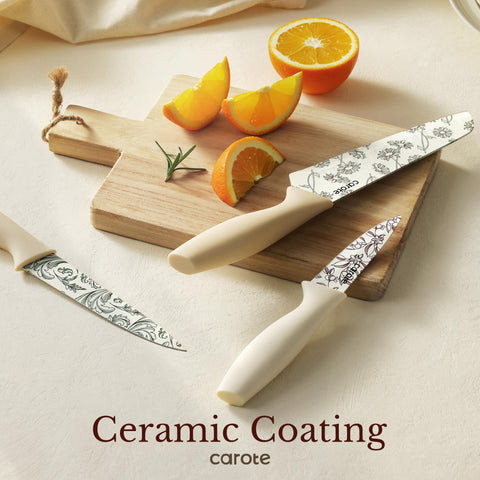 CAROTE ergonomic silicone handle provides secure grip even with wet hands