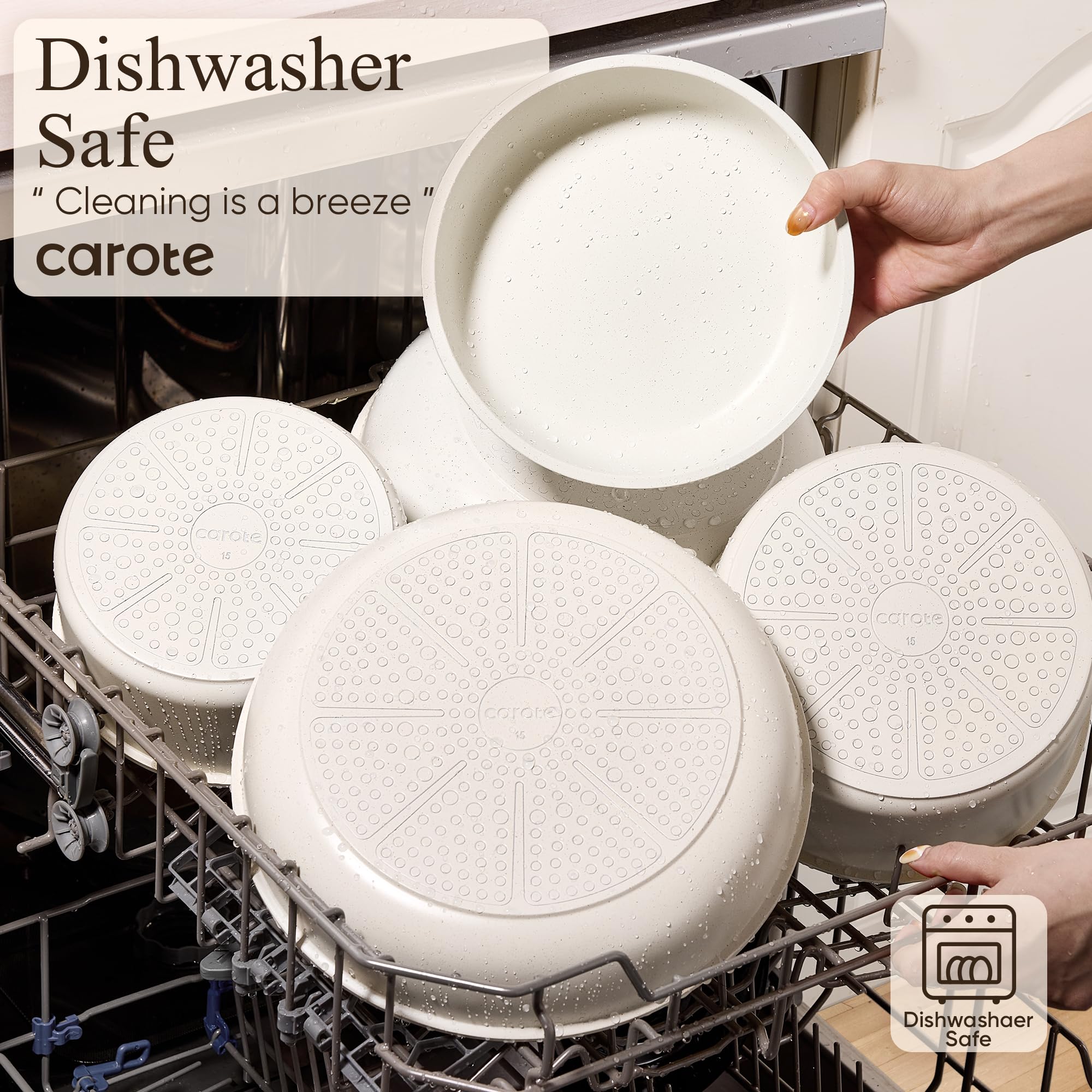 CAROTE even heat distribution helps consistent results across dishes.