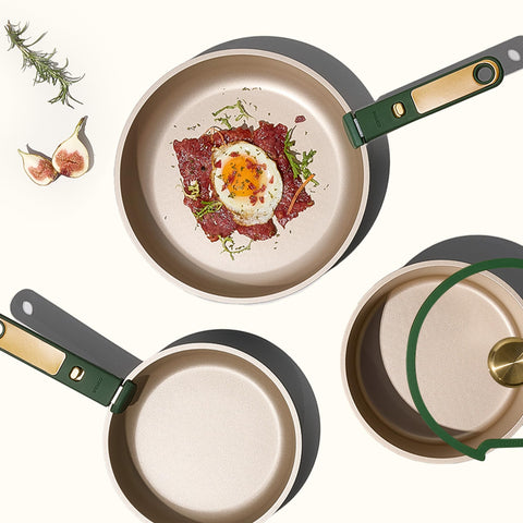 CAROTE induction-compatible set ready for all cooktops.