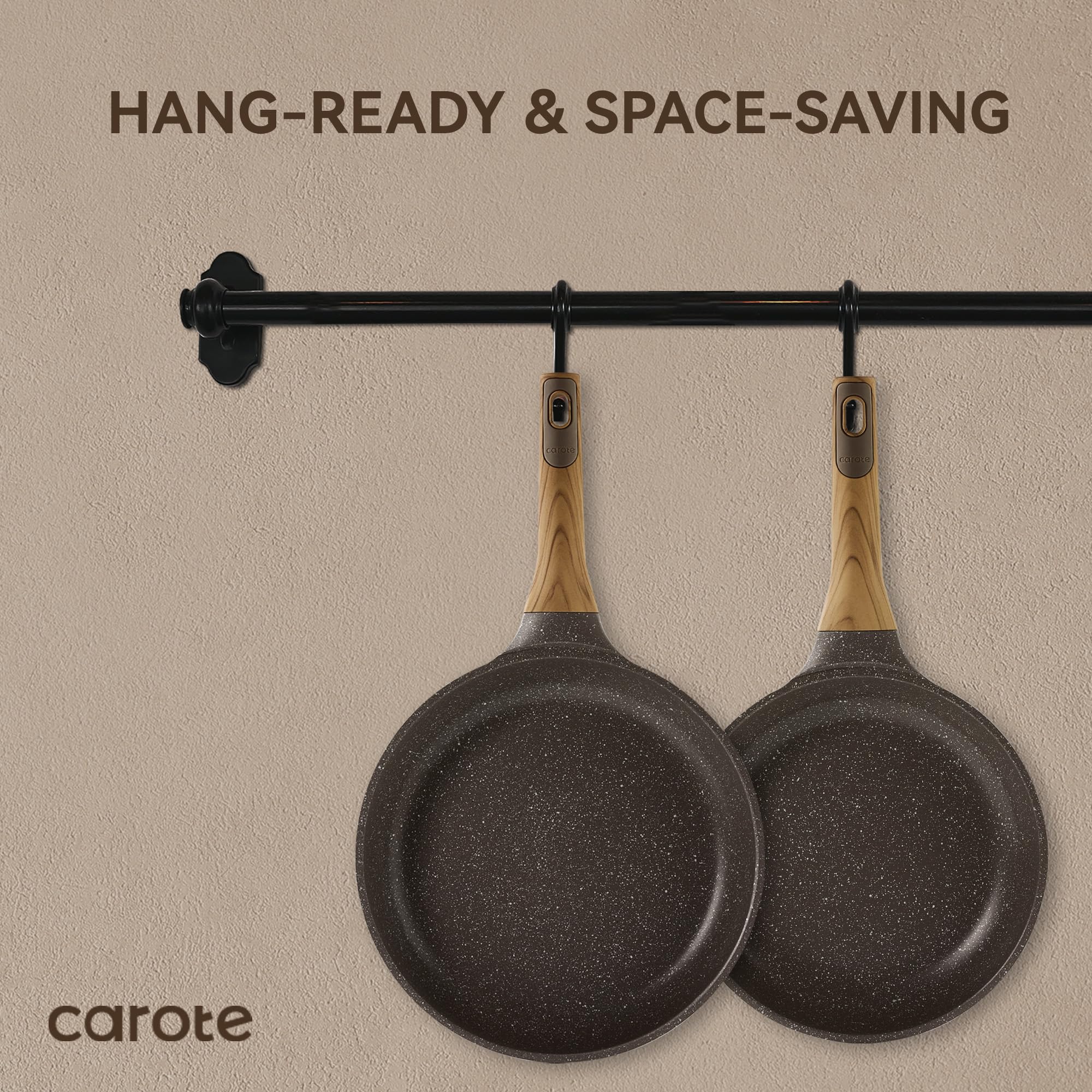 CAROTE induction-compatible base enabling fast, even heat on all stoves.