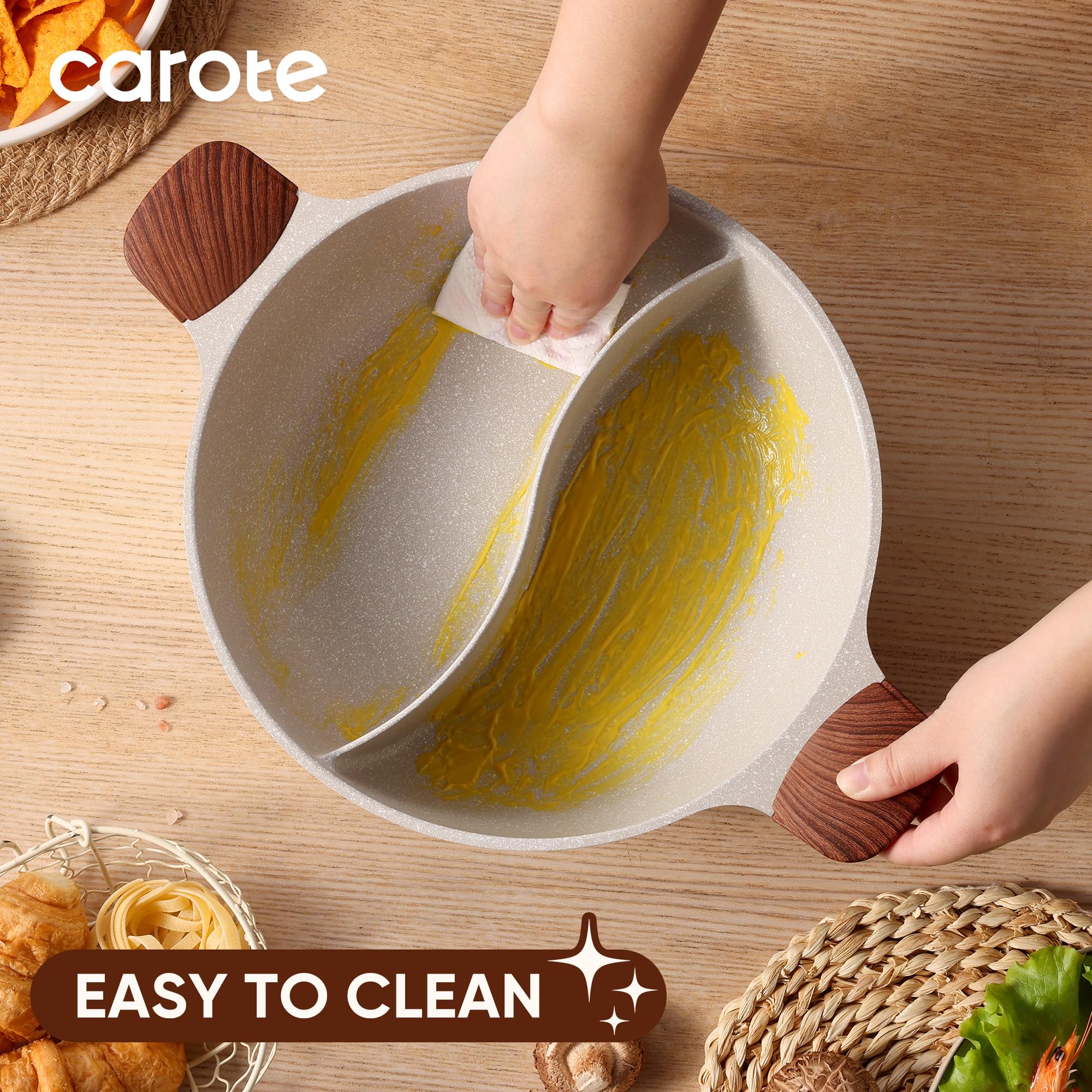 CAROTE induction base ensures even heating on all stoves
