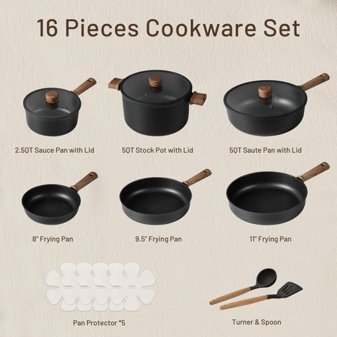 CAROTE induction-compatible cookware on stove for even heating