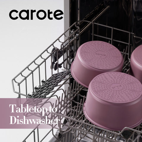 CAROTE induction-compatible cookware purple works with all stoves for versatile meals