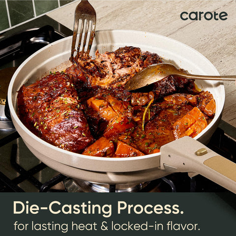 Induction compatible cookware designed for versatile stove use.