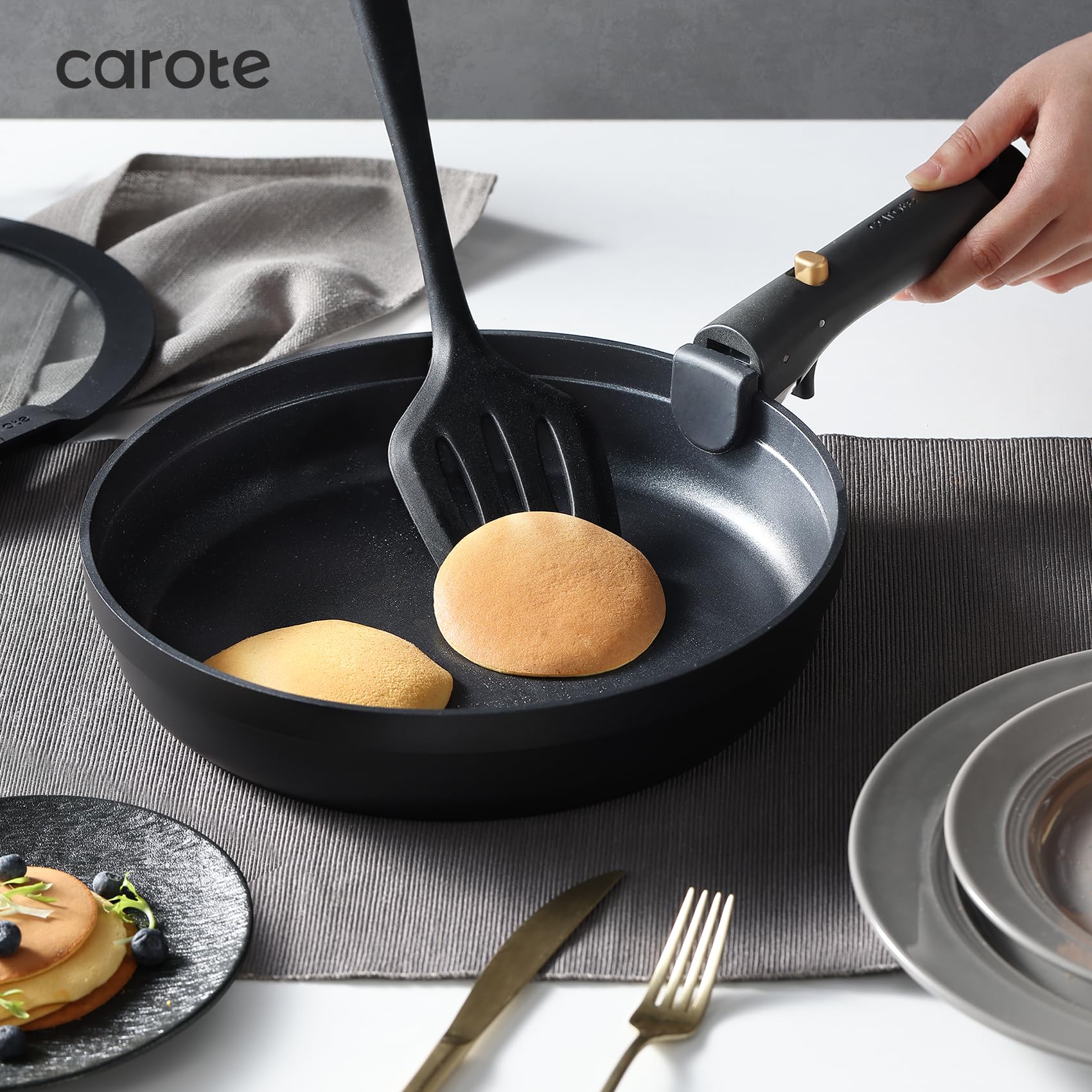CAROTE induction-compatible cookware ready for all hob types.