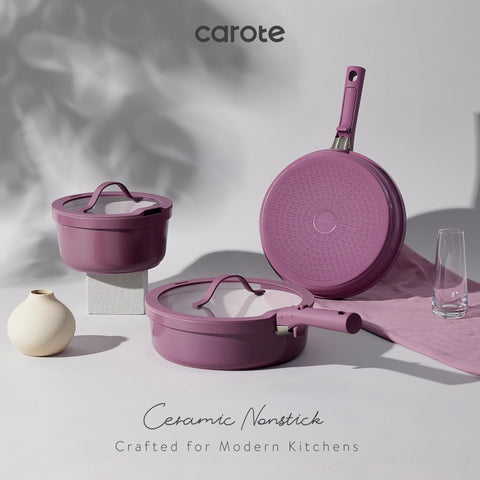 CAROTE induction-compatible cookware works on various stoves for versatile meal prep