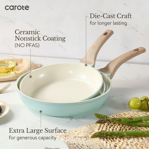 Induction-friendly CAROTE base demonstrates even heat distribution across the pan.