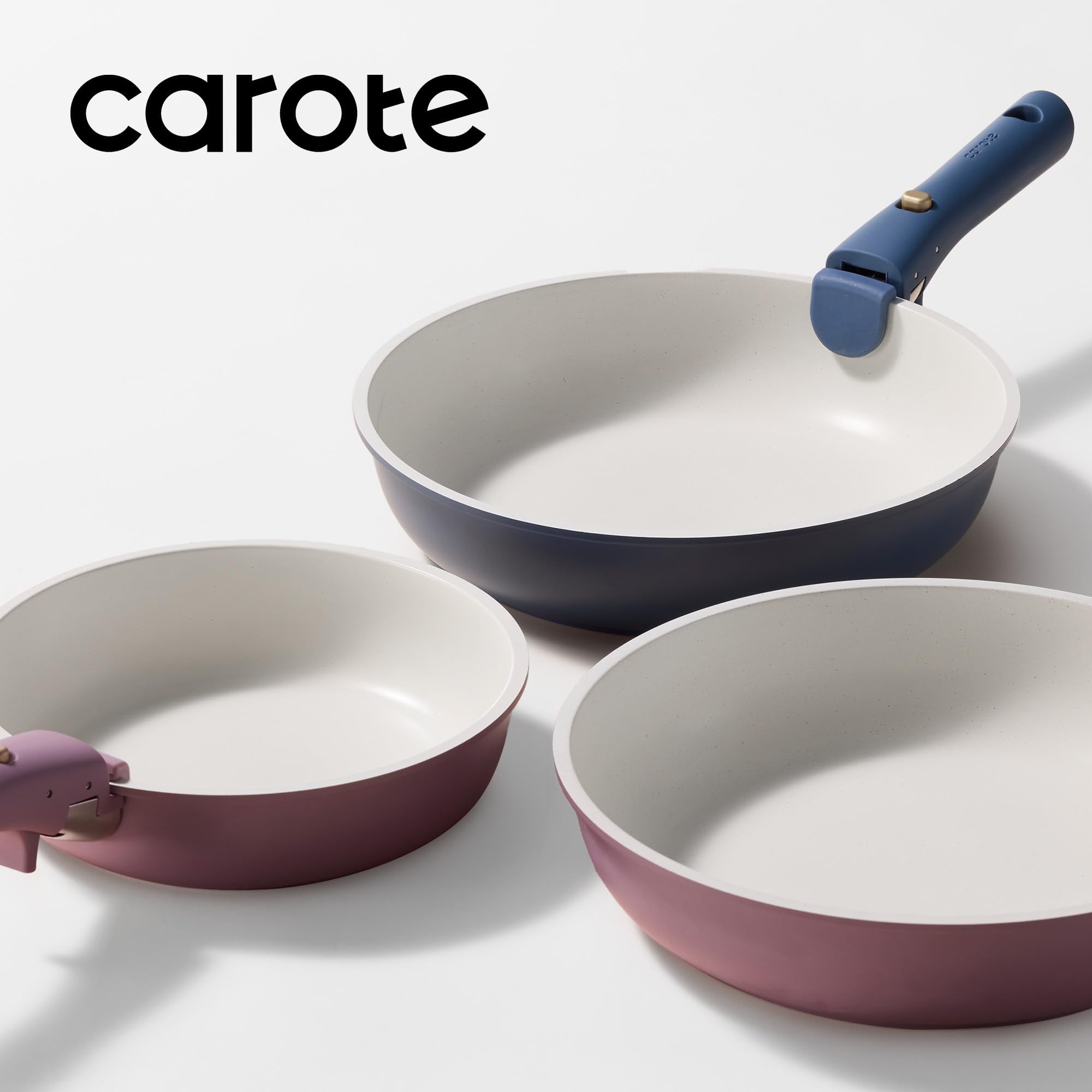 CAROTE induction-compatible and oven-safe pan for flexible cooking setups.