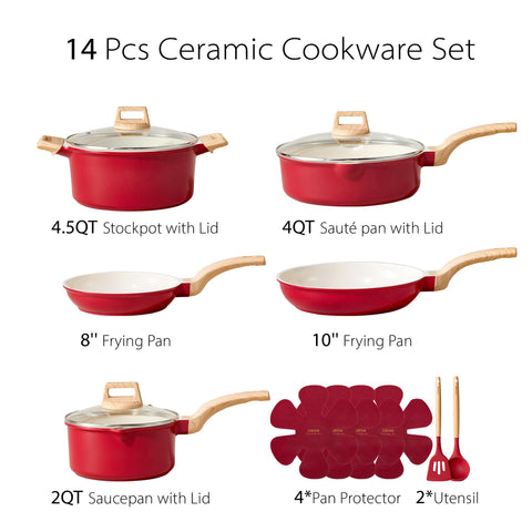 CAROTE pan protectors and kitchen tools for organized storage.