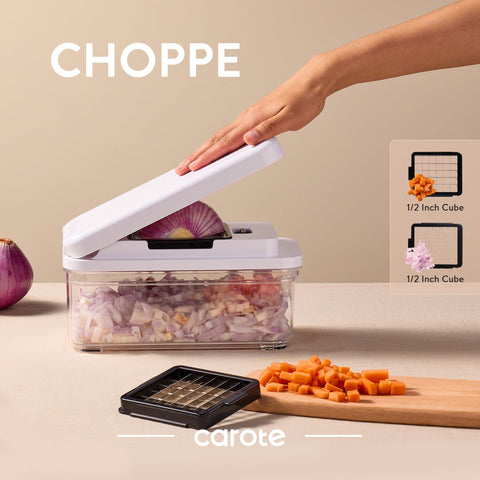 CAROTE non-slip presser provides stable operation on countertops.