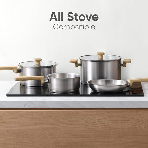 CAROTE non-toxic stainless steel pan free of PFAS and PFOA.