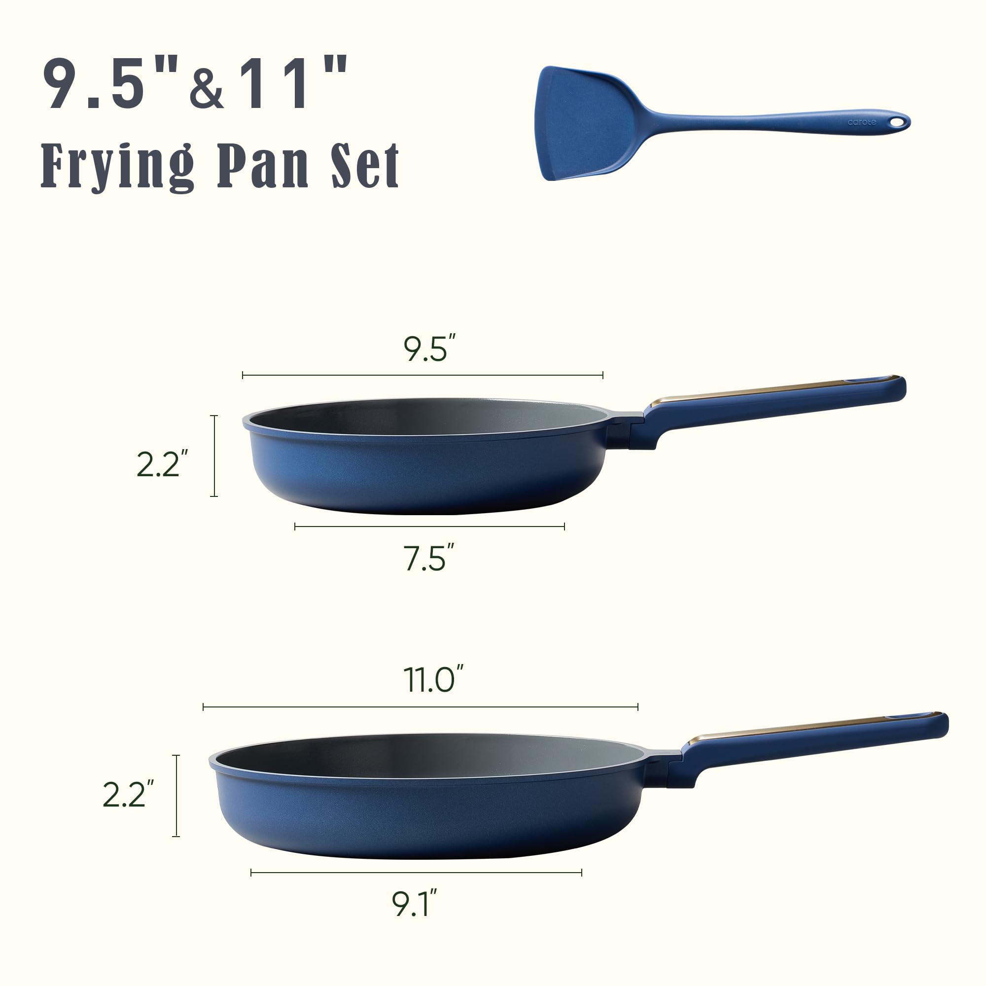 CAROTE ceramic nonstick coating close-up showing easy food release