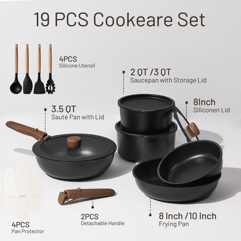 CAROTE nonstick coating enables easy cleanup after quick weeknight meals.